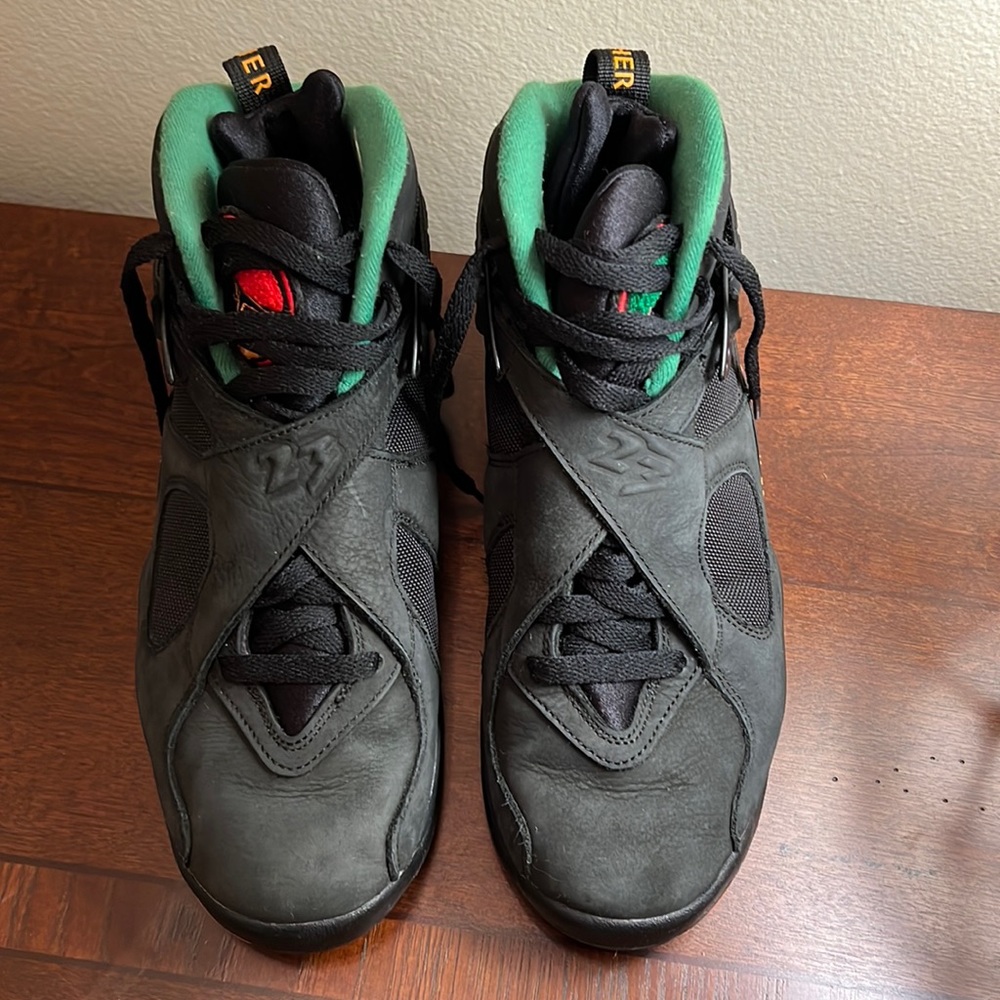 Jordan 8 “Air Raid Black/Green/Yellow/Red/Purple 305381-004 - Picture 2 of 9